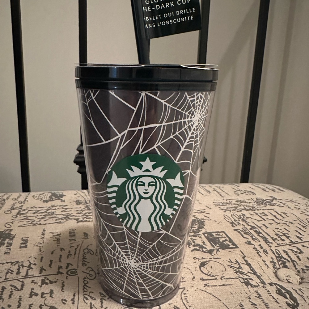 Starbucks Black and White Spiderweb Tumbler